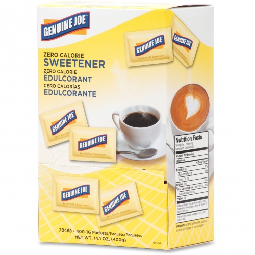 Genuine Joe Sucralose Zero Calorie Sweetener Packets (70468)