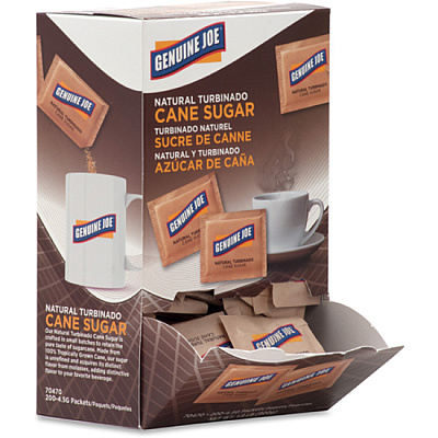 Genuine Joe Turbinado Natural Cane Sugar Packets (GJO70470)