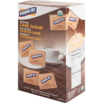Genuine Joe Turbinado Natural Cane Sugar Packets (GJO70470)