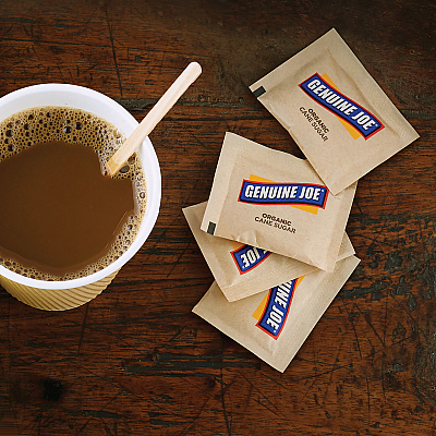 Genuine Joe Turbinado Natural Cane Sugar Packets (GJO70470)