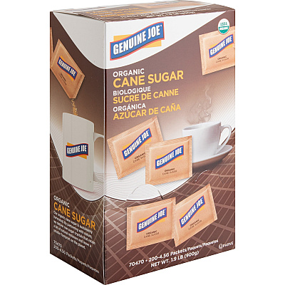 Genuine Joe Turbinado Natural Cane Sugar Packets (GJO70470)