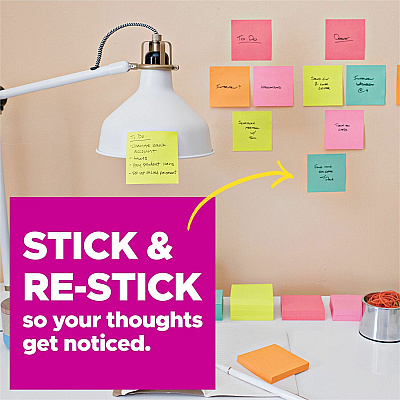 Post-it Super Sticky Notes Cabinet Pack - Energy Boost Color Collection (MMM65424SSAUCP)