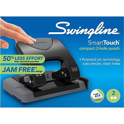 Swingline SmartTouch Low-Force 2-Hole Punch (SWI74135)
