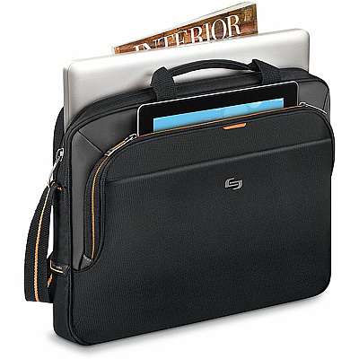 Solo Carrying Case (Briefcase) for 15.6" iPad Notebook - Orange, Black (USLUBN1014)