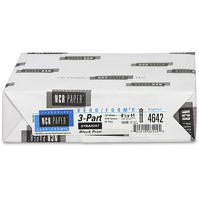 NCR Paper Zero/Form II 3-part Carbonless Paper - Assorted (NCR4642)
