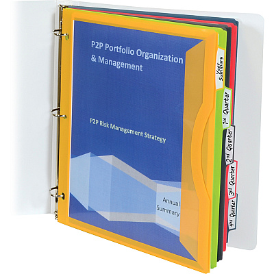 C-Line Super Heavyweight Poly Binder Pockets with Write-On Index Tabs (CLI06650)