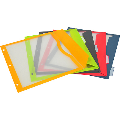 C-Line Super Heavyweight Poly Binder Pockets with Write-On Index Tabs (CLI06650)
