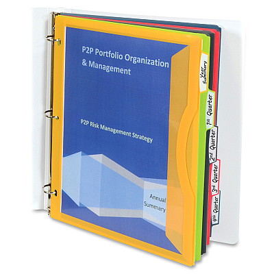 C-Line Super Heavyweight Poly Binder Pockets with Write-On Index Tabs (CLI06650)