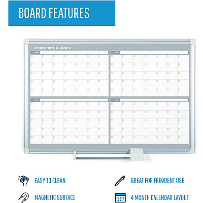 MasterVision Dry-erase 4-month Planner (BVCGA03105830)