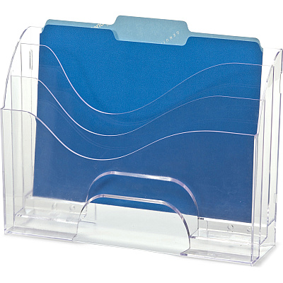 Officemate Clear Wave 2-way Desktop Organizer (OIC22904)