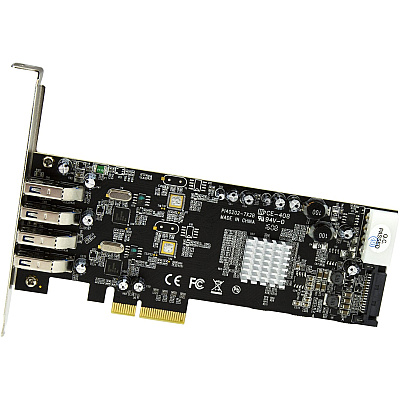 StarTech 4 Port Pcie Usb 3.0 Card W/ 2 Channels (PEXUSB3S42V)