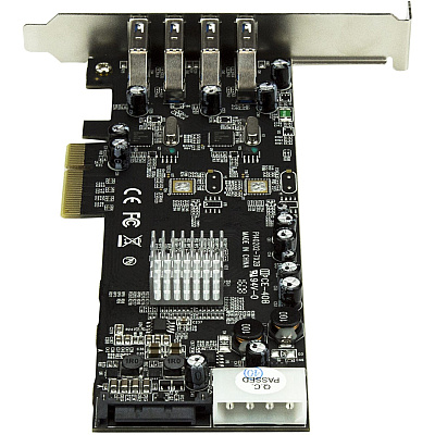 StarTech 4 Port Pcie Usb 3.0 Card W/ 2 Channels (PEXUSB3S42V)