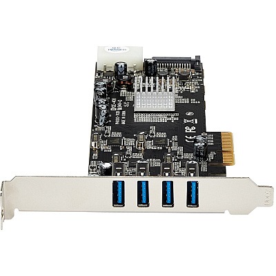 StarTech 4 Port Pcie Usb 3.0 Card W/ 4 Channels (PEXUSB3S44V)