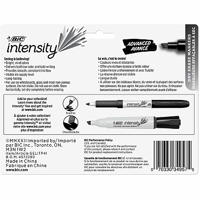 BIC Intensity Dry Erase Marker (BICGELITP41AST)