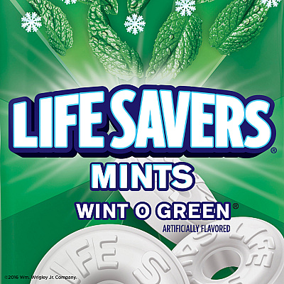 Wrigley Life Savers Mints Wint O Green Hard Candies (MRS08504)