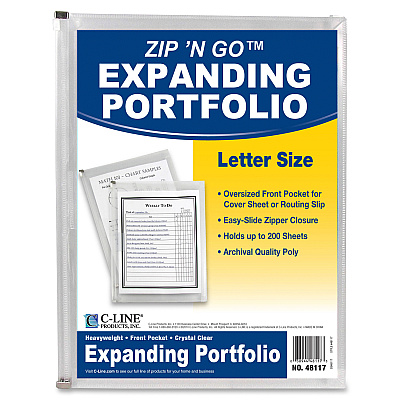 C-Line Zip 'N Go Reusable Poly Envelope with Outer Pocket (CLI48117)