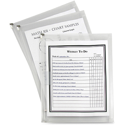 C-Line Zip 'N Go Reusable Poly Envelope with Outer Pocket (CLI48117)