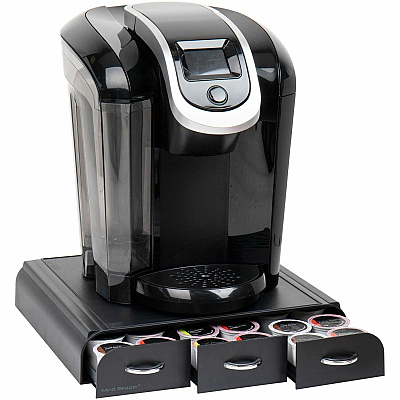 Mind Reader EMS Mind 3-drawer Coffee Pod Organizer (EMSTRY3PCBLK)