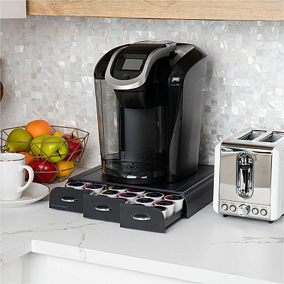 Mind Reader EMS Mind 3-drawer Coffee Pod Organizer (EMSTRY3PCBLK)