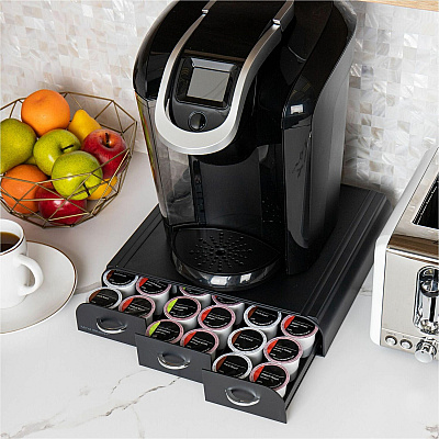 Mind Reader EMS Mind 3-drawer Coffee Pod Organizer (EMSTRY3PCBLK)