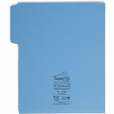 Smead SuperTab 1/3 Tab Cut Letter Recycled Top Tab File Folder (SMD11905)