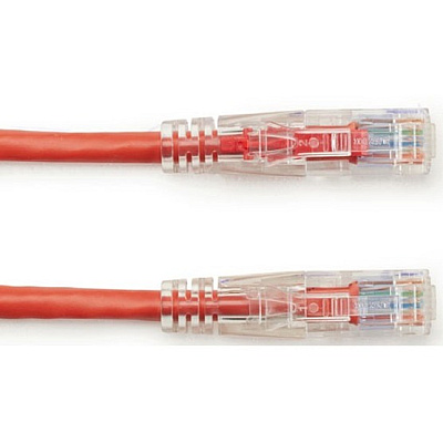 Black Box Cat6 550-mhz Locking Snagless Stranded Ethernet Patch Cable - Unshielded (utp), Cm Pvc (rj45 M/m), Red, 2-ft. (0.6-m) (C6PC70RD02)