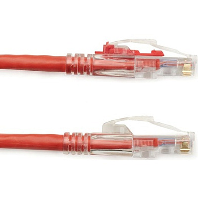 Black Box Cat6 550-mhz Locking Snagless Stranded Ethernet Patch Cable - Unshielded (utp), Cm Pvc (rj45 M/m), Red, 30-ft. (9.1-m) (C6PC70RD30)