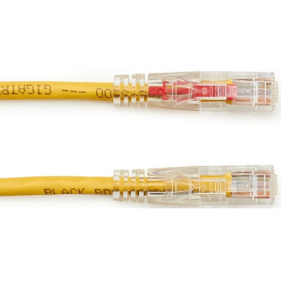 Black Box Cat6 550-mhz Locking Snagless Stranded Ethernet Patch Cable-unshielded (utp), Cm Pvc (rj45 M/m), Yellow, 5-ft. (1.5-m) (C6PC70YL05)