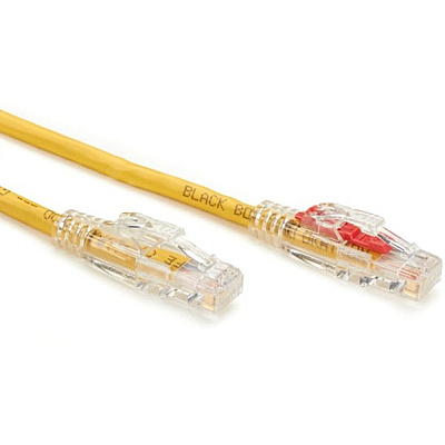 Black Box Cat6 550-mhz Locking Snagless Stranded Ethernet Patch Cable-unshielded (utp), Cm Pvc (rj45 M/m), Yellow, 5-ft. (1.5-m) (C6PC70YL05)