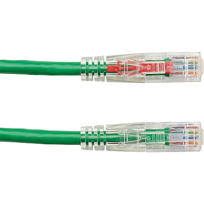 Black Box Cat6 550-mhz Locking Snagless Stranded Ethernet Patch Cable-unshielded (utp), Cm Pvc (rj45 M/m), Green, 2-ft. (0.6-m) (C6PC70GN02)
