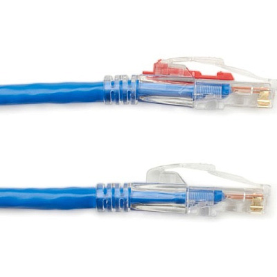 Black Box Cat6 550-mhz Locking Snagless Stranded Ethernet Patch Cable-unshielded (utp), Cm Pvc (rj45 M/m), Blue, 25-ft. (7.6-m) (C6PC70BL25)