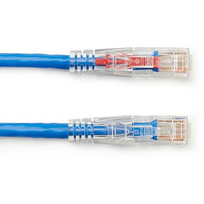 Black Box Cat6 550-mhz Locking Snagless Stranded Ethernet Patch Cable-unshielded (utp), Cm Pvc (rj45 M/m), Blue, 50-ft. (15.2-m) (C6PC70BL50)
