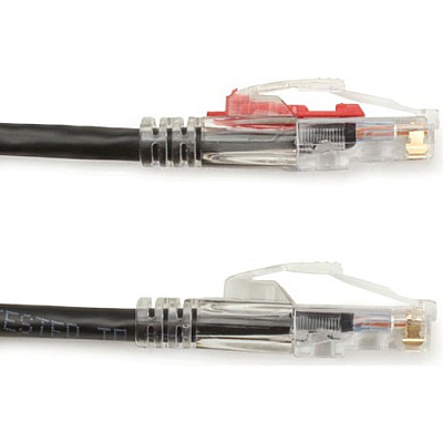 Black Box Cat6 550-mhz Locking Snagless Stranded Ethernet Patch Cable-unshielded (utp), Cm Pvc (rj45 M/m), Black, 15-ft. (4.6-m) (C6PC70BK15)