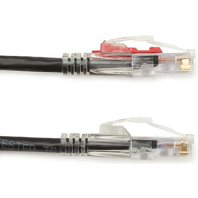Black Box Cat6 550-mhz Locking Snagless Stranded Ethernet Patch Cable-unshielded (utp), Cm Pvc (rj45 M/m), Black, 25-ft. (7.6-m) (C6PC70BK25)