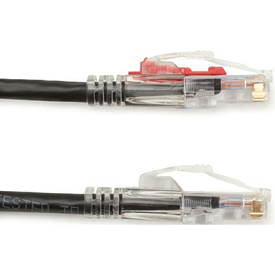 Black Box Cat6 550-mhz Locking Snagless Stranded Ethernet Patch Cable-unshielded(utp), Cm Pvc (rj45 M/m), Black, 50-ft. (15.2-m) (C6PC70BK50)