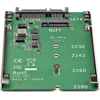 StarTech M.2 Sata Ssd To 2.5in Sata Adapter Converter - M.2 Ssd To 2.5in Sata Converter Adapter With Open Frame Housing And 7mm Height - M.2 Ssd To Sata Iii (SAT32M225)