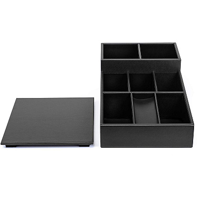 Dacasso Classic Leather Coffee Condiment Organizer (A1028)