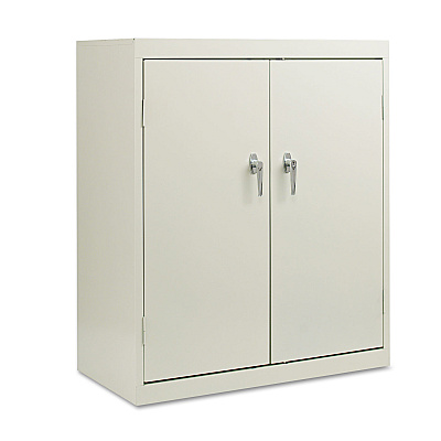 Alera Assembled 42" High Heavy-Duty Welded Storage Cabinet, Two Adjustable Shelves, 36w x 18d, Light Gray (ALECM4218LG)