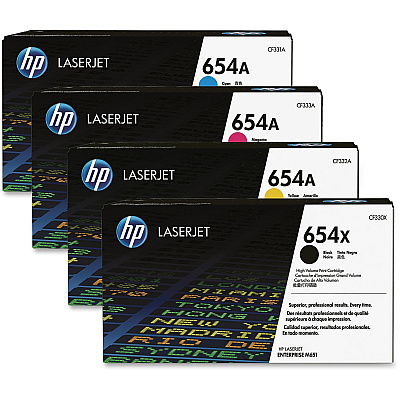 HP 654A (HEWCF331A) Original Laser Toner Cartridge - Single Pack - Cyan - 1 Each