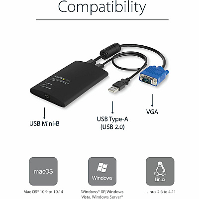 StarTech Crash Cart Adapter - Usb - Video Capture (NOTECONS02)
