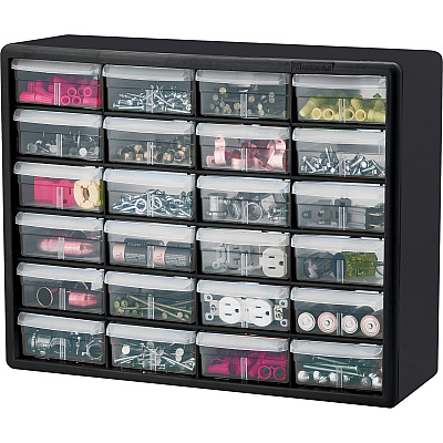 Akro-Mils 24-Drawer Plastic Storage Cabinet (AKM10124)