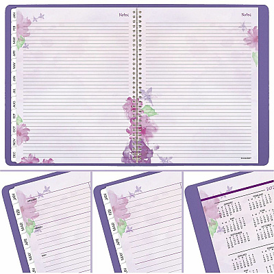 AT-A-GLANCE Beautiful Day Weekly/Monthly Planner, Vertical-Column Format, 11 x 8.5, Purple Cover, 13-Month: Jan 2026 to Jan 2027 (938P905)