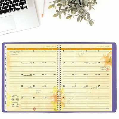 AT-A-GLANCE Beautiful Day Weekly/Monthly Planner, Vertical-Column Format, 11 x 8.5, Purple Cover, 13-Month: Jan 2026 to Jan 2027 (938P905)