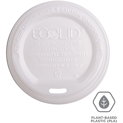 Eco-Products Renewable EcoLid Hot Cup Lids (ECOEPECOLIDW)