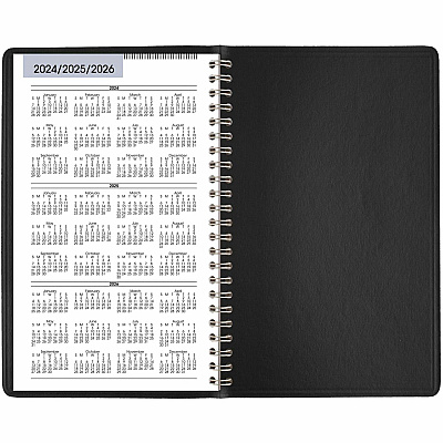 AT-A-GLANCE DayMinder Block Format Weekly Appointment Book, 8.5 x 5.5, Black Cover, 12-Month (Jan to Dec): 2026 (G20000)