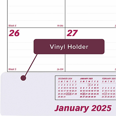 Brownline Vinyl Strip Monthly Desk Pad (C1731V)