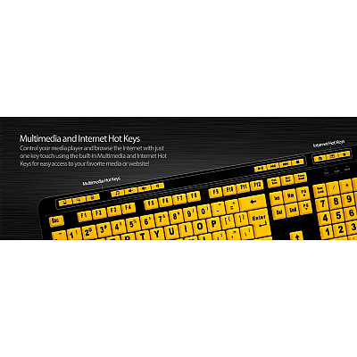 Adesso Easyview 4x Large Print Desktop Usb Keyb (AKB132UY)