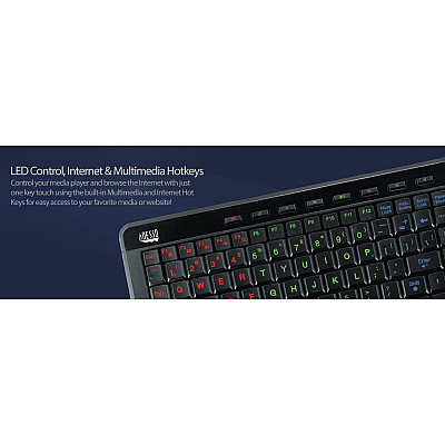 Adesso Slimtouch 3 Colors Illuminated Backlit (AKB120EB)