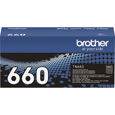 Brother Genuine TN660 High Yield Black Toner Cartridge