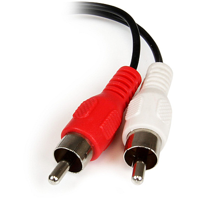 StarTech 6in Stereo Audio Cable - 3.5mm Female To 2x Rca Male - Rca To Aux Y Cable - 1x 3.5mm (f), 2x Rca Audio (m) Splitter - 6-inch (MUFMRCA)